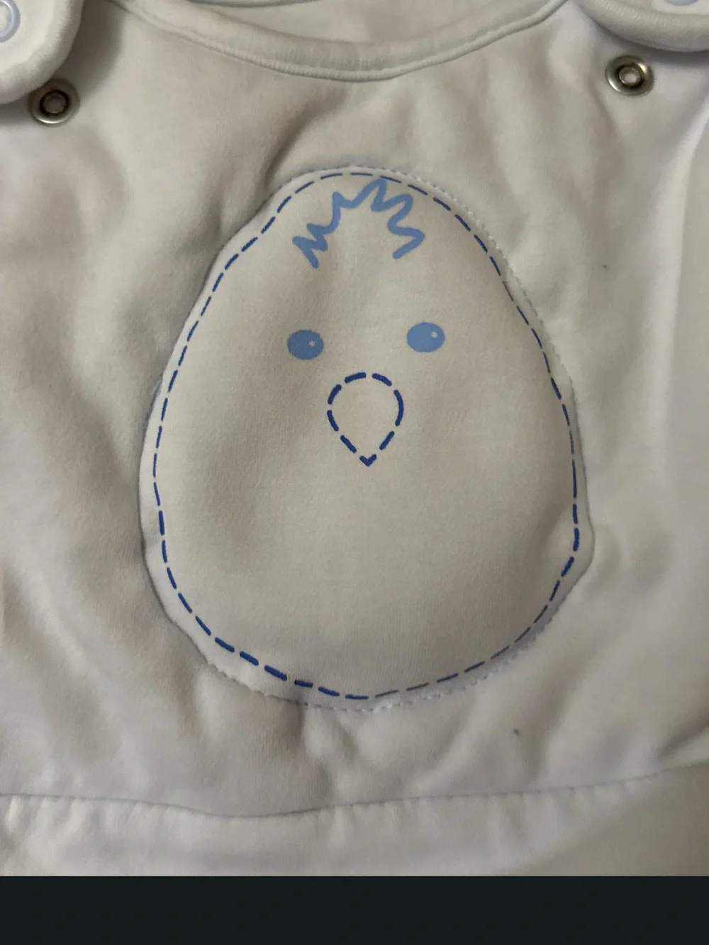 Nested Bean Pale Blue Sleep Sack with Chick Embroidery 0-6 mo